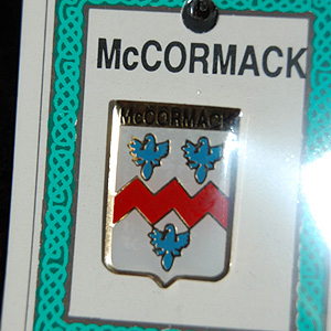 McCormack Pin Lapel Clip Badge - Coat of Arms