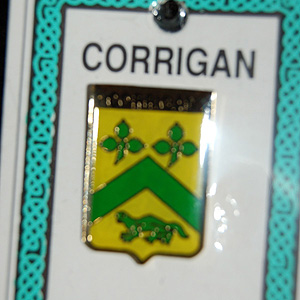 Corrigan Pin Lapel Clip Badge - Coat of Arms