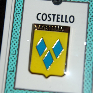 Costello Pin Lapel Clip Badge - Coat of Arms