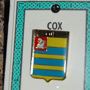 Cox Pin Lapel Clip Badge - Coat of Arms