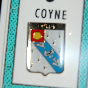 Coyne Pin Lapel Clip Badge - Coat of Arms