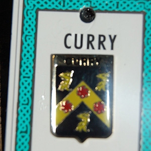 Curry Pin Lapel Clip Badge - Coat of Arms