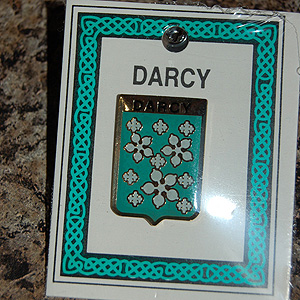 Darcy Pin Lapel Clip Badge - Coat of Arms