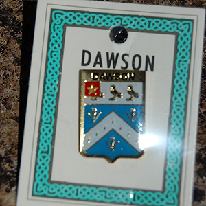 Dawson Pin Lapel Clip Badge - Coat of Arms