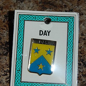 Day Pin Lapel Clip Badge - Coat of Arms