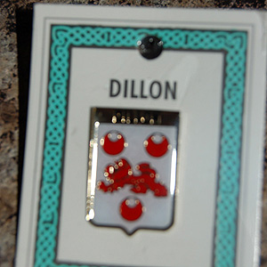 Dillon Pin Lapel Clip Badge - Coat of Arms