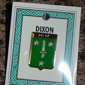 Dixon Pin Lapel Clip Badge - Coat of Arms