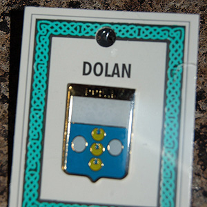 Dolan Pin Lapel Clip Badge - Coat of Arms