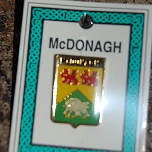 McDonagh Pin Lapel Clip Badge - Coat of Arms