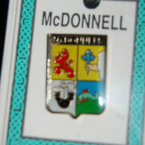 McDonnell Pin Lapel Clip Badge - Coat of Arms