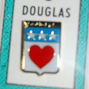 Douglas Pin Lapel Clip Badge - Coat of Arms