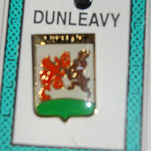 Dunleavy Pin Lapel Clip Badge - Coat of Arms