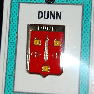 Dunn Pin Lapel Clip Badge - Coat of Arms