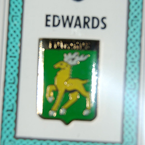 Edwards Pin Lapel Clip Badge - Coat of Arms