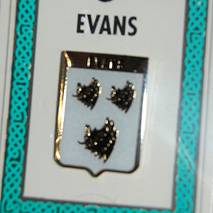 Evans Pin Lapel Clip Badge - Coat of Arms