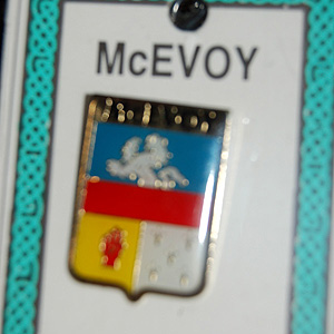 McEvoy Pin Lapel Clip Badge - Coat of Arms