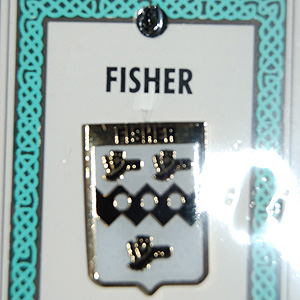 Fisher Pin Lapel Clip Badge - Coat of Arms