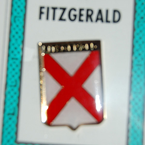 Fitzgerald Pin Lapel Clip Badge - Coat of Arms