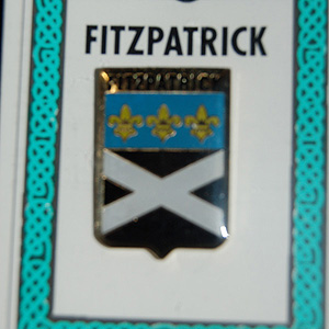 Fitzpatrick Pin Lapel Clip Badge - Coat of Arms