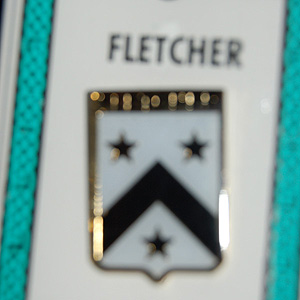 Fletcher Pin Lapel Clip Badge - Coat of Arms