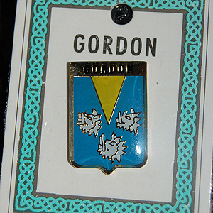 Gordon Pin Lapel Clip Badge - Coat of Arms