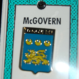 McGovern Pin Lapel Clip Badge - Coat of Arms