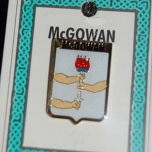 McGowan Pin Lapel Clip Badge - Coat of Arms