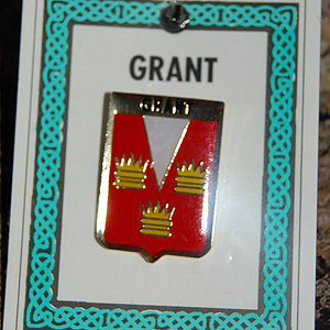 Grant Pin Lapel Clip Badge - Coat of Arms