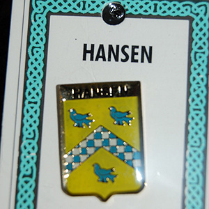 Hansen Pin Lapel Clip Badge - Coat of Arms