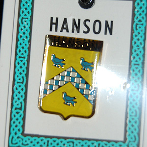 Hanson Pin Lapel Clip Badge - Coat of Arms