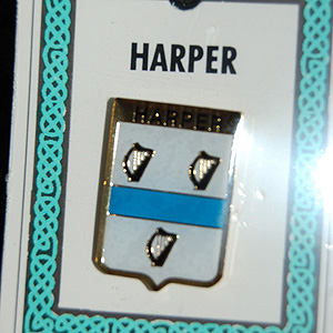 Harper Pin Lapel Clip Badge - Coat of Arms