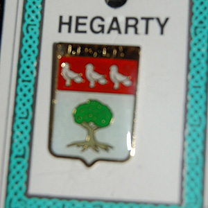 Hegarty Pin Lapel Clip Badge - Coat of Arms