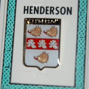 Henderson Pin Lapel Clip Badge - Coat of Arms