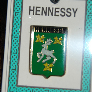 Hennessy Pin Lapel Clip Badge - Coat of Arms