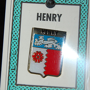 Henry Pin Lapel Clip Badge - Coat of Arms