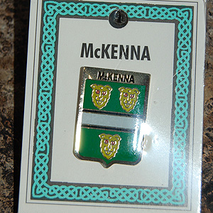 McKenna Pin Lapel Clip Badge - Coat of Arms