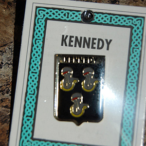 Kennedy Pin Lapel Clip Badge - Coat of Arms