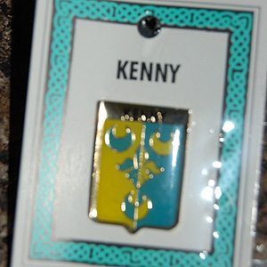 Kenny Pin Lapel Clip Badge - Coat of Arms