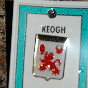 Keogh Pin Lapel Clip Badge - Coat of Arms