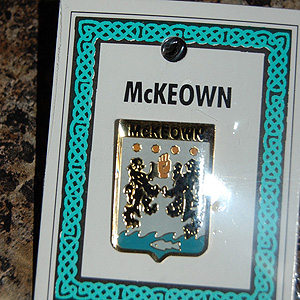 McKeown Pin Lapel Clip Badge - Coat of Arms