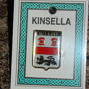 Kinsella Pin Lapel Clip Badge - Coat of Arms