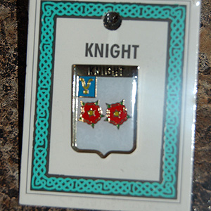 Knight Pin Lapel Clip Badge - Coat of Arms