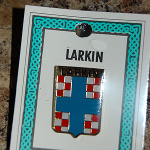 Larkin Pin Lapel Clip Badge - Coat of Arms