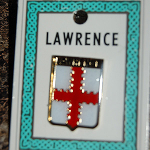 Lawrence Pin Lapel Clip Badge - Coat of Arms