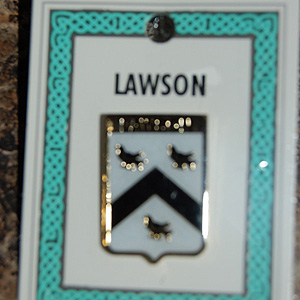 Lawson Pin Lapel Clip Badge - Coat of Arms