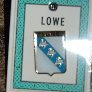 Lowe Pin Lapel Clip Badge - Coat of Arms