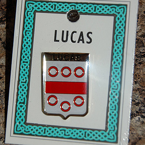 Lucas Pin Lapel Clip Badge - Coat of Arms