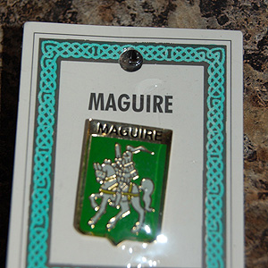 Maguire Pin Lapel Clip Badge - Coat of Arms