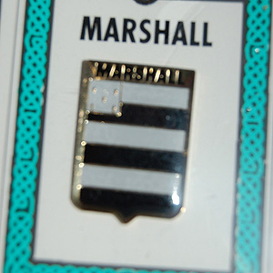 Marshall Pin Lapel Clip Badge - Coat of Arms