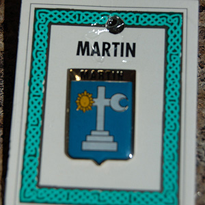 Martin Pin Lapel Clip Badge - Coat of Arms